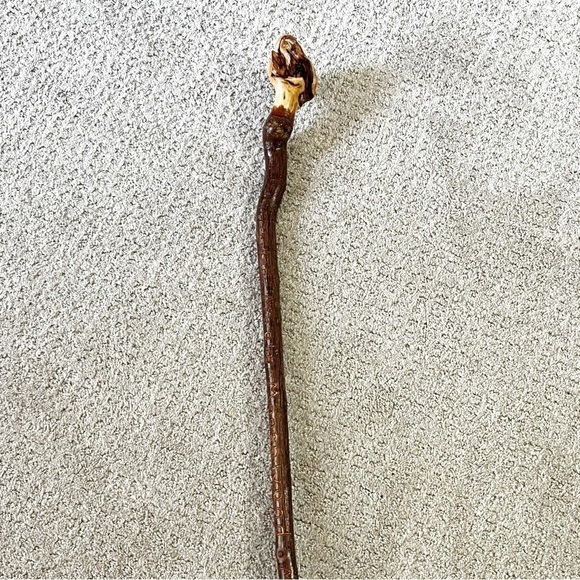 Striped Maple Moosewood Cut Walking Trekking Stick Twist Staff Hiking Maine Cane - Picture 4 of 16
